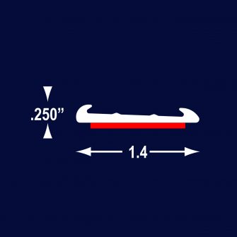 1″ price tag w/ 3/4″ tape